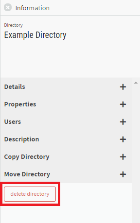 Directory Management - Delete Directory