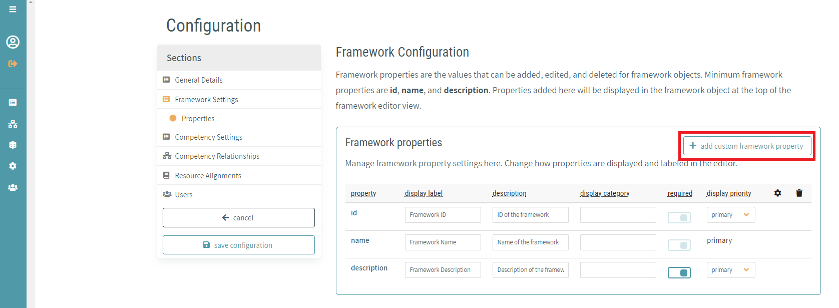 Add Custom Framework Property