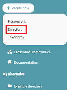 Directory Management - Create New
