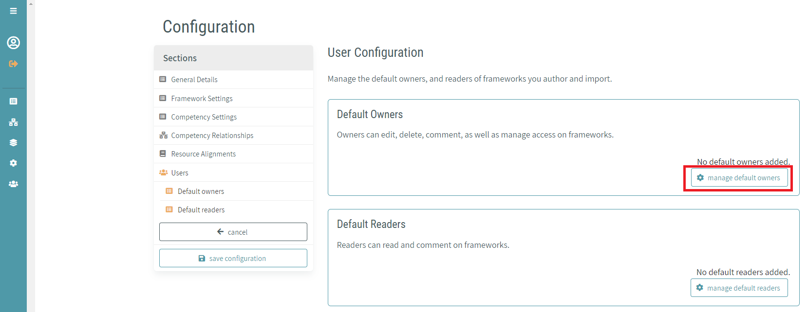 Manage Default Owners