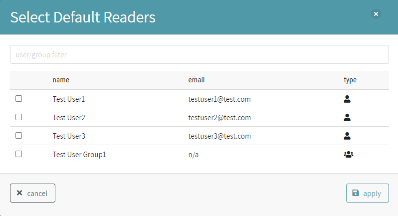 Select Default Readers